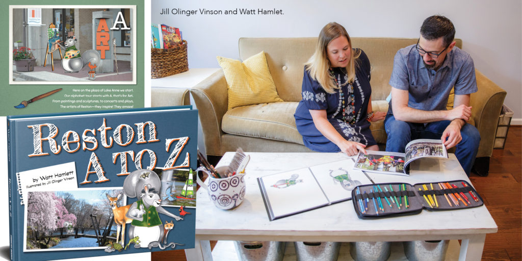 Reston A to Z illustrated by Jill Olinger Vinson and written by Watt Hamlet.