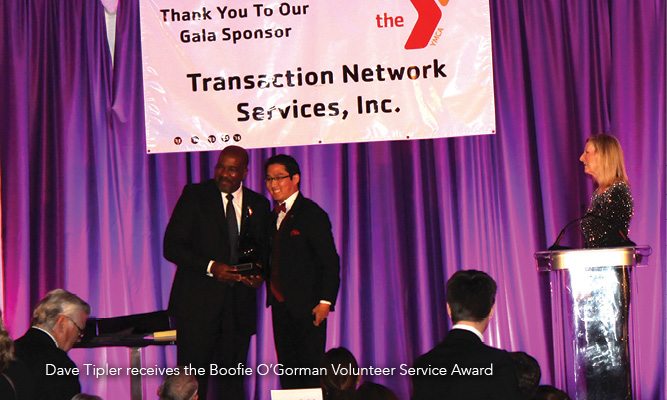 Dave Tipler receives the Boofie O’Gorman Volunteer Service Award