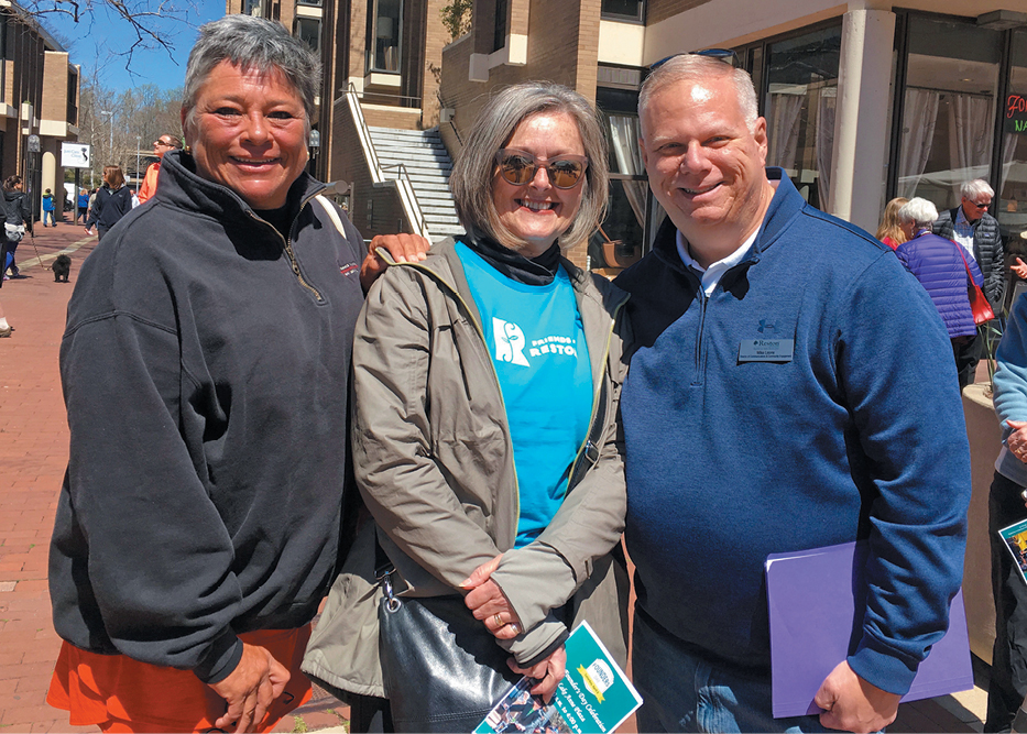 Maggie Parker, Carol Nahorniak and Mike Leone